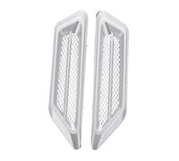 Woniyal 2 Pcs Pegatina de Ventilacion Lateral Apto para Dacia Sandero 2020-2022, Decoracion Guardabarros Coche Branquias Tiburon Moldura Exterior,Silver