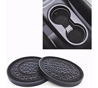Woniyal 2 Piezas Posavasos para Coche para BMW 3er Touring 6 (Vi) F31 I 2012-2015, Alfombrilla Antideslizante Panal de Abeja Accesorios Coche Interior,Black