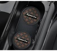 Woniyal 2 Piezas Posavasos para Coche para Citroen Jumpy 3. Generation Bj AB 2016, Posavasos Tazas Almohadilla Estabilizadora de Bebidas Fundas Antideslizantes Accesorios,Black Brown
