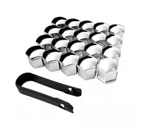 Woniyal 20 Piezas Cubre Tornillos Llantas para BMW 4 Series G26 Gran Coupe 2025 2026, Tapa de Tuerca de Rueda Tapones Protección de Pernos con Herramienta,Silver-19mm