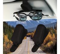 Woniyal 2pcs Portagafas para Coche Adecuado para Ford Focus III Wagon 2010-2018, Gafas Gafas Magnético Clip de Visera Accesorio de Sol Coche Ticket Tarjetas,Black