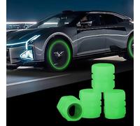 Woniyal 4 Piezas Tapones Rueda Coche para Mercedes Benz GLA 180 200 220 2013-2019, Tapones Valvula Coche Luminosas para Válvulas de Coche Tapas de Válvula para Neumáticos Antipolvo,Green