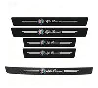 Woniyal 5 Piezas Protectores Umbral Puerta para Alfa Romeo Tonale Stelvio Mito Giulietta Giulia Alfa 4C, Tira Protectora de Umbral de Puerta de Fibra de Carbono Juego de Umbrales