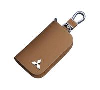 Woniyal Bolsa para Llaves de Coche para Mitsubishi Outlander Samurai 2013-2019, Bolsa de Almacenamiento de Llaves Creativa Funda para Llavero Estuches de Llave Protectora,Brown