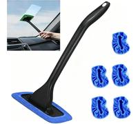 Woniyal Cepillo Limpiador Parabrisas para BMW G99 M5 Touring 2024-2026 | Herramienta Limpia Cristales Giratoria 180° con Mango de 38cm y 5 Paños