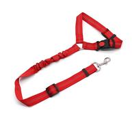 Woniyal Cinturón de Seguridad para Perros para Jeep Wrangler, Correa Perro Coche con Bungee Elástico y Arnés Perro Coche Ajustable,Red