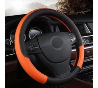 Woniyal Cubierta Dirección Automotriz para Opel Adam Antara Astra J K L Combo Corsa D E F Crossland X, Cuero Duradero Funda Volante Coche Transpirable Accesorios Interior Protector,Orange