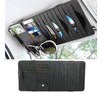 Woniyal Estuche Guardar Discos Compactos para BMW I3 2011-2023, Capacidad Extra Grande Almacenamiento Interior Billetes Recibos Boligrafos,Black