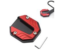 Woniyal Extensión Lateral del Pie del Soporte de La Motocicleta para Peugeot Django 125 EVO LCT TT Adventure SBC ABS LCT, Almohadilla de Soporte Lateral para Motocicleta Caballete,Red