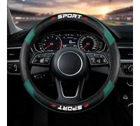Woniyal Funda Volante Coche para Hyundai I20 2020-2024 2025 | Textura Fibra de Carbono Cuero Premium, Transpirable y Antideslizante, 38 cm, 1 Pieza