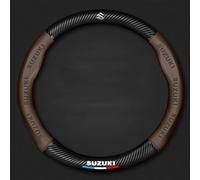 Woniyal Funda Volante Coche para Suzuki Jimny GJ FJ/Samurai 2015-2023, Cubierta Protectora Volante Antideslizante Protección del Volantes Accesorios Coches Interior,Brown