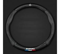 Woniyal Funda Volante Coche para Suzuki S-Cross SX4 Swift Jimny Alto Grand Vitara Ignis Samurai, Cubierta Protectora Volante Antideslizante Protección del Volantes Accesorios Coches Interior,Black