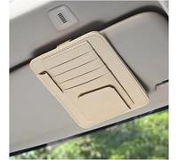 Woniyal Organizador de Visera de Coche para Jeep Gladiator 2021 2022 2023, Porta Tarjetas Cuero para Parasol con Soporte Gafas y Estuche Documentos,Beige