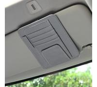 Woniyal Organizador de Visera de Coche para Jeep Gladiator 2021 2022 2023, Porta Tarjetas Cuero para Parasol con Soporte Gafas y Estuche Documentos,Grey