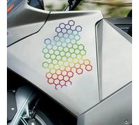 Woniyal Pegatinas Panal de Abeja para Suzuki Hayabusa GSX1300R GSX 1300R Gen 3 2021 2022, Decoración Moto Hexagonal Gráfico Deportivo Carenado Elegante Personalización Casco Racing,Multi-Colored