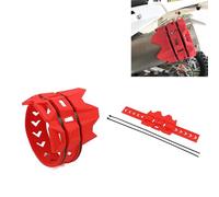 Woniyal Protección Escape para SH-N227/FZ25 FZ-25 2017-2018, Protector Silenciador Termorresistente Anillo Protección Parachoques Escape Moto Motocross,Red