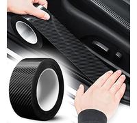 Woniyal Tiras Protectoras para Umbral de Coche para Civic XI 2024-, Cinta de Fibra de Carbono Cinta Umbral Fibra Carbono Accesorios Coche,A-7cm*10m