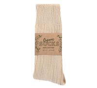 Wonky Line Calcetines 100% algodón, calcetines de algodón orgánico natural, 3 pares, parte superior suave, sin costuras (FR/ES, Números, 35, 38, Regular, Regular, Natural)
