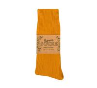 Wonky Line Calcetines 100% algodón, calcetines de algodón orgánico natural, 3 pares, parte superior suave, sin costuras (FR/ES, Números, 35, 38, Regular, Regular, Naranja)