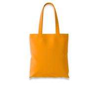 Wonky Line Tote Bag 100% Algodón - Bolsa de Tela 38×42 cm con Asas Largas | Bolsa Reutilizable, Resistente y Lavable | Ideal para Compras, Universidad y Uso Diario Naranja