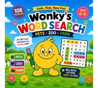 Wonky's Word Search: Pets, Zoo & Farm: 108 Word Search Puzzles for Kids Ages 4-6