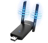 WONLINK AC1300Mbps Adaptador WiFi USB para PC, Receptor WiFi USB, Antena WiFi Externa Ajustable, Doble Banda 5G (867Mbps) y 2GHz (400Mbps), MU-MIMO, 2 * 5dBi Antenas, Compatible Win 11/10/8.1/8