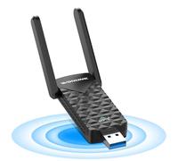 WONLINK Adaptador WiFi USB para PC, AX1800 Mbps Antena USB WiFi 6 Dual Band 5GHz & 2.4GH para PC/Desktop/Laptop con 2* Externa Ajustable Antenas, MU-MIMO, WPA3, Compatible con Windows 11/10