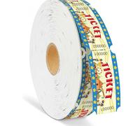 Wonninek Boletos de Sorteo de Circo, 1000 Piezas de Entradas de Alta Calidad para Carnaval con Numeración Continua, Boletos de Tombola, Vales de Comida, Rollo para Entradas, Guardarropa, Sorteos