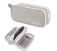 WONSAR Estuche Escolar 3 Compartimentos Estuches de Lápices de Gran Capacidad Portable Pencil Case Organizador Portalapices para Estudiantes