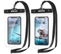 WONSAR Lote de 2 Funda Impermeable Móvil Universal, para la Mayoría de Móviles para iPhone 17 16 15 14 Plus 13 12 11 XS XR Samsung Huawei Xiaomi Sony - hasta 7.5"