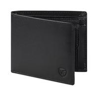 WONSEFOO Carteras para Hombre | con Protección RFID | con 9 Ranuras para Tarjetas | 2 Ranuras para Billetes|1 Bolsillo para Monedas| Negra | Regalo para Hombre
