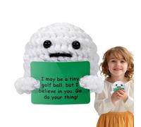Wonsfuleu Crochet Positivo,Muñecos De Apoyo En Crochet para Pelotas De Golf | Peluches Hechos A Mano Y Juguetes Emocionales para Graduación Madres Oficina San Valentín Colegio Pascua Cumpleaños