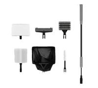 Wonsfuleu Kit de limpieza de peceras, herramientas de limpieza de peceras - Juego de limpieza para acuarios 6 en 1 con mango largo | Cepillo para pecera de mango largo, raspadores telescópicos de