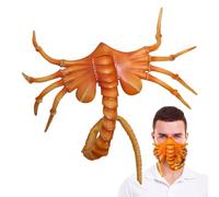Wonsfuleu Máscaras Alienígenas Para Abrazar Caras | Máscaras De Látex Alienígenas Face Hugger | Máscara De Halloween Facehugger De Mercancía Alienígena De Película De Terror | Mascarilla Realista