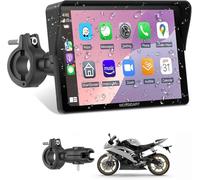 Wonsidary Carplay Moto 7 Pulgadas Pantalla TáCtil,InaláMbricos Carplay y Android Auto, Navegador GPS Moto Conectar y Usar con IP67 Impermeable, Sensor De Luz,Bluetooth Trans, Siri/Google Assistant,EQ