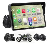 Wonsidary Pantalla CarPlay Moto 7" con CarPlay y Android Auto Inalámbrico | W722TPMS GPS Moto IP67 Impermeable,TPMS,Audio Bluetooth Dual,Control por Voz, EQ,Sensor de Luz,Alimentación USB/Acc