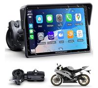 Wonsidary Pantalla CarPlay Moto Inalámbrica con CarPlay & Android Auto | W522 Pantalla Táctil 5" IP67 Impermeable,Doble Bluetooth, Navegación GPS,Control por Voz,Ecualizador,Alimentación USB/Acc