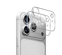 Wonsoso Protector de lente para iPhone 17 Pro Max, cristal transparente (paquete de 2) película de lente de cámara de vidrio templado, dureza 9H, protección de lente de protección antiarañazos