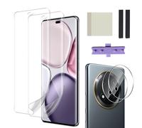 Wonsoso Protector de pantalla para Honor Magic 7 Lite/Magic7 Lite película de TPU, 2 películas flexibles de TPU suave + 2 protectores de lente de cámara, película protectora transparente sin burbujas