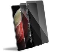 Wonsoso Protector de pantalla para Samsung Galaxy S21 Ultra, paquete de 2 | Película de vidrio templado antiespía, protector de borde curvado 3D, dureza 9H, sin burbujas, antiarañazos