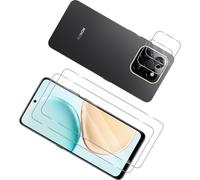 Wonsoso Protector Pantalla para Honor 400 Smart 4G, 2 Piezas Cristal Templado con 2 Piezas Protector de Lente de Cámara, Dureza 9H Antiarañazos Screen Protector, HD Sin Burbujas Pelicula