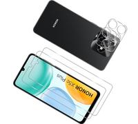 Wonsoso Protector Pantalla para Honor X5c Plus 4G, 2 Piezas Cristal Templado con 2 Piezas Protector de Lente de Cámara, Dureza 9H Antiarañazos Screen Protector, HD Sin Burbujas Pelicula