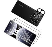 Wonsoso Protector Pantalla para Xiaomi Redmi Note 14 Pro 5G/Poco X7 5G, 2 Piezas 3D Cristal Templado con 2 Piezas Protector de Lente de Cámara-Negro, 9H Antiarañazos Screen Protector, HD Pelicula