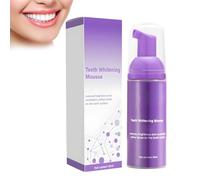 Wonsters 50 ml Blanqueador dental morado, pasta dental mousse blanqueadora morada, pasta dental mousse blanqueadora que promueve un blanqueamiento dental natural y un aliento fresco
