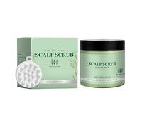 Wonsters Exfoliante para el cuero cabelludo con romero y menta de, tratamiento capilar nutritivo y desintoxicante con masajeador para el cuero cabelludo shampoo