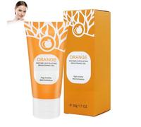 Wonsters Gel exfoliante natural de naranja de, gel exfoliante enzimático natural para una limpieza profunda y un cuidado hidratante del rostro y el cuerpo
