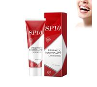 Wonsters Pasta dental probiótica blanqueadora, pasta dental blanqueadora intensa, pasta dental blanqueadora natural, fórmula suave para dientes más blancos y aliento fresco