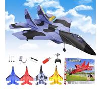 Wonstorex Remote Control Fighter Jet, Wonstorex Rc Plane, 2.4ghz Rc Remote Control Fighter Model Toy,360° Remote Control Glider Airplanes with Lights,ZY-530 Prox Airplane Glider Plane Drone (Camo)
