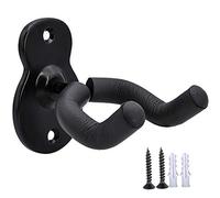 WONSUN Guitar Wall Mount Hanger Hook Acoustic Electric Bass Guitar Wall Hook Hanger Black Metal Holder Hanger for All Size Guitars