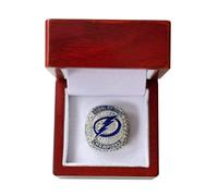Wonsunte Anillo De Campeonato Lightning con Caja Anillos De Campeones Nacionales De Hockey Réplica De Disco Ganador De La Colección Recuerdo Premio Deportivo Regalos para Fanáticos